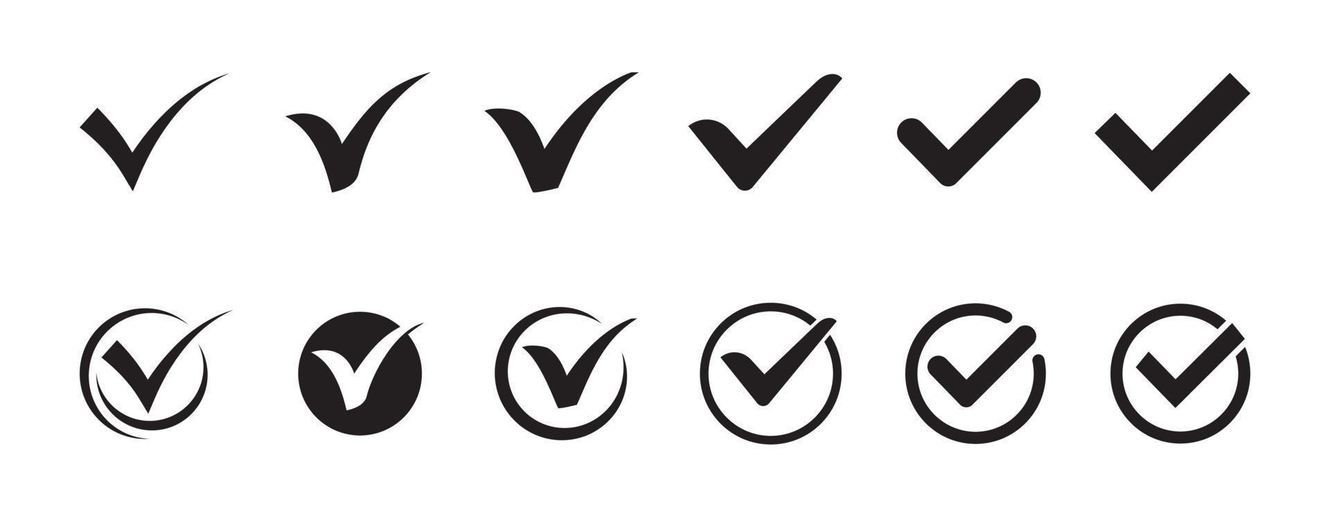 segno di spunta icona design elemento adatto per siti web, Stampa design o App vettore