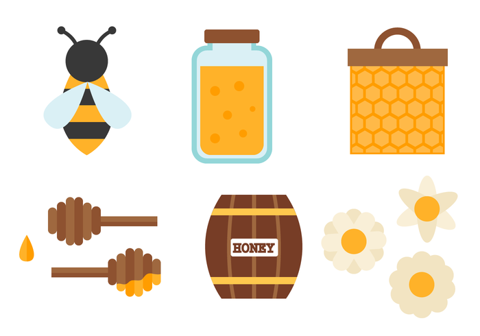 Set vettoriale di miele