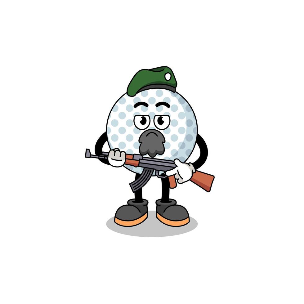 personaggio cartone animato di golf palla come un' speciale vigore vettore