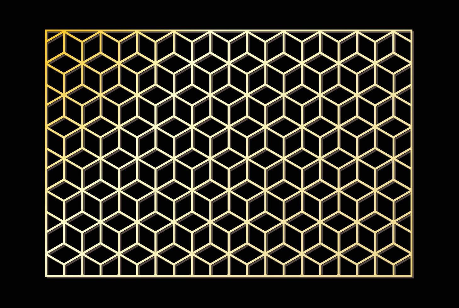 d'oro sacro diamante geometria griglia grafico deco esagono linea modello vettore