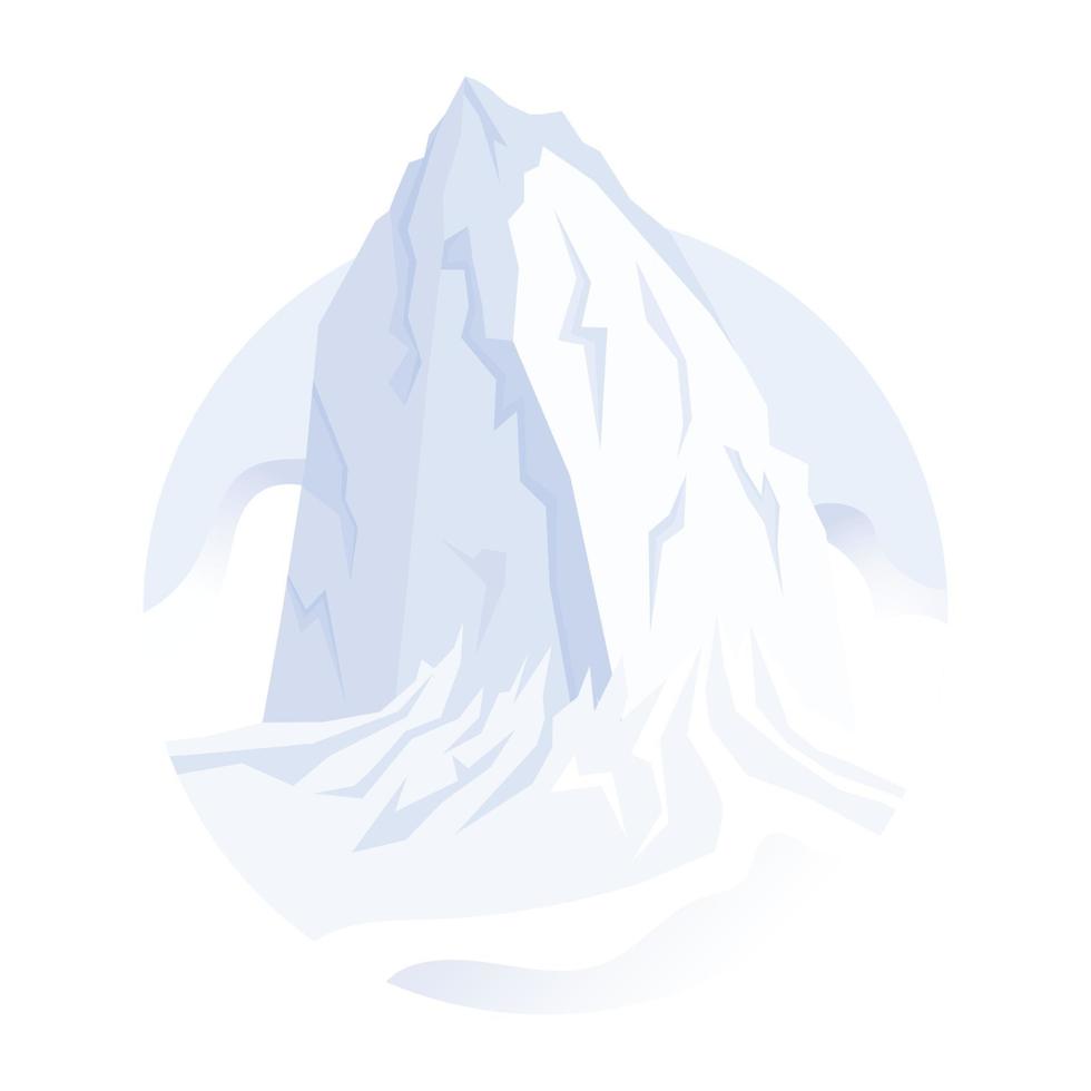 un' piatto illustrazione di ghiacciaio vettore