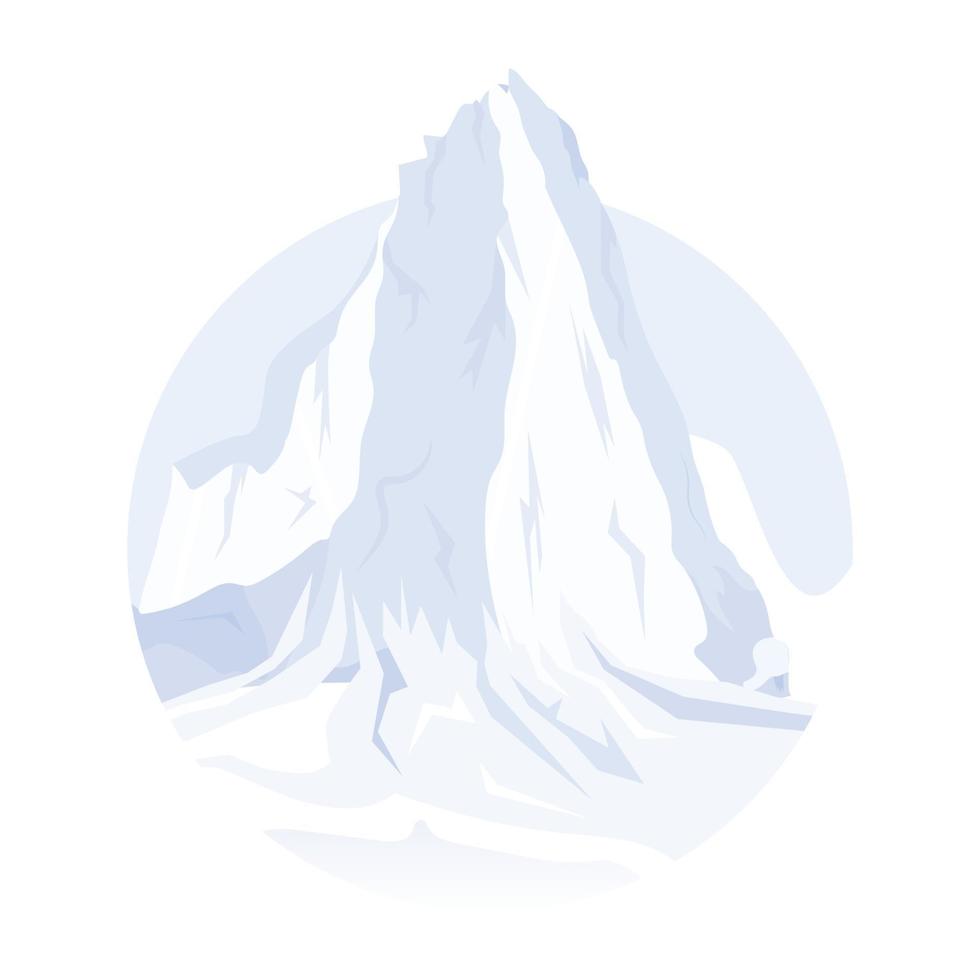 un' piatto illustrazione di ghiacciaio vettore
