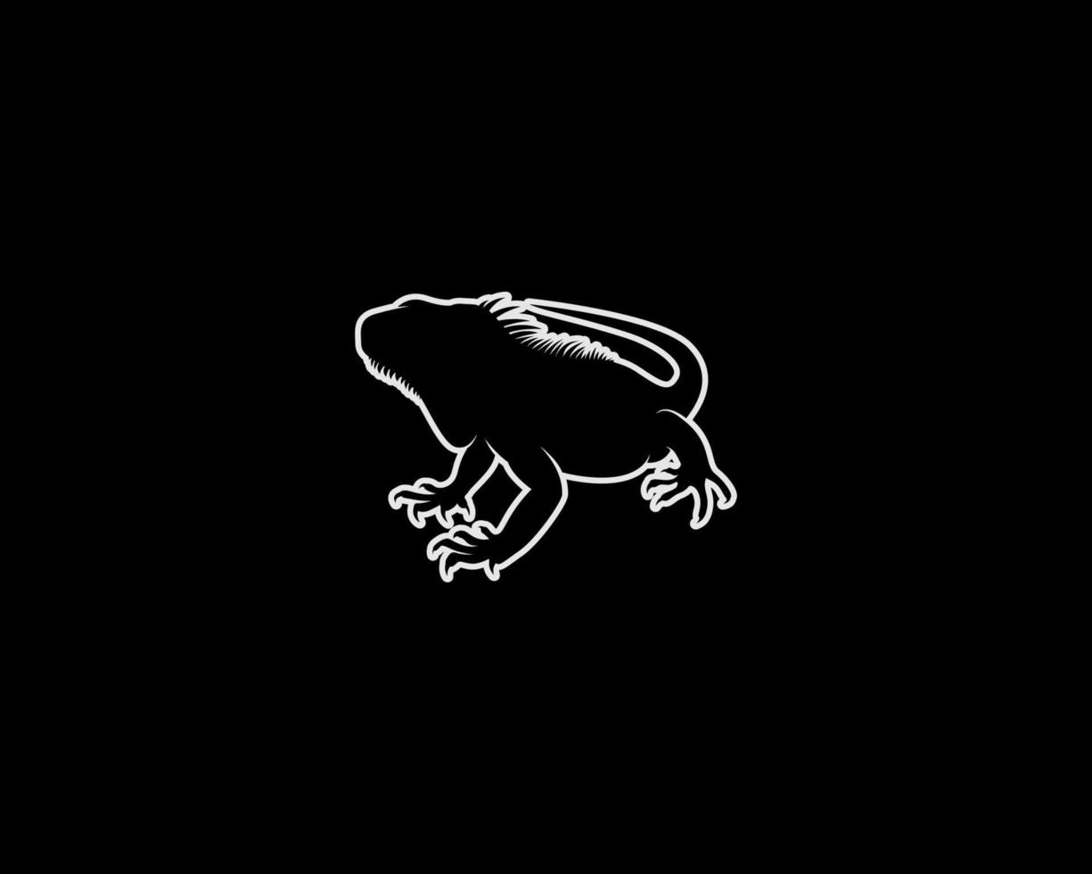 iguana schema vettore silhouette