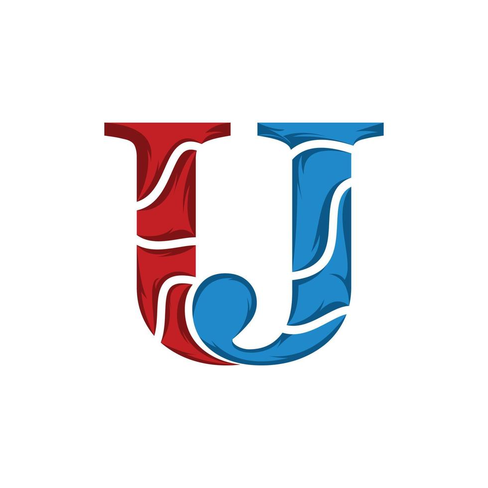 lettera uj monogramma moderno attività commerciale logo vettore