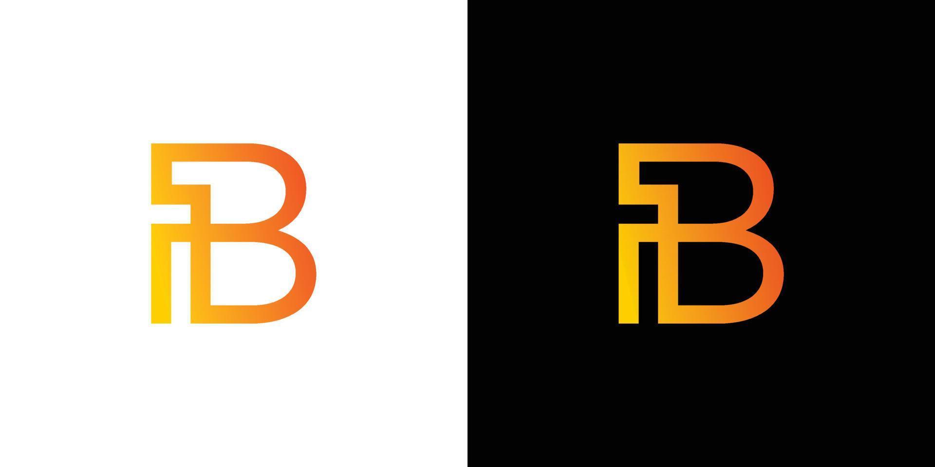 moderno e unico B iniziale logo design astratto vettore
