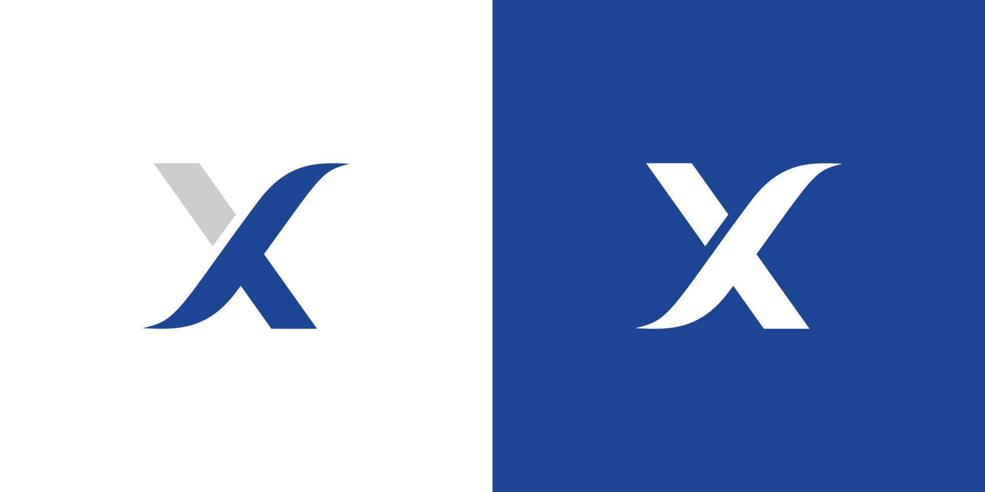 moderno e unico lettera xs iniziali logo design vettore