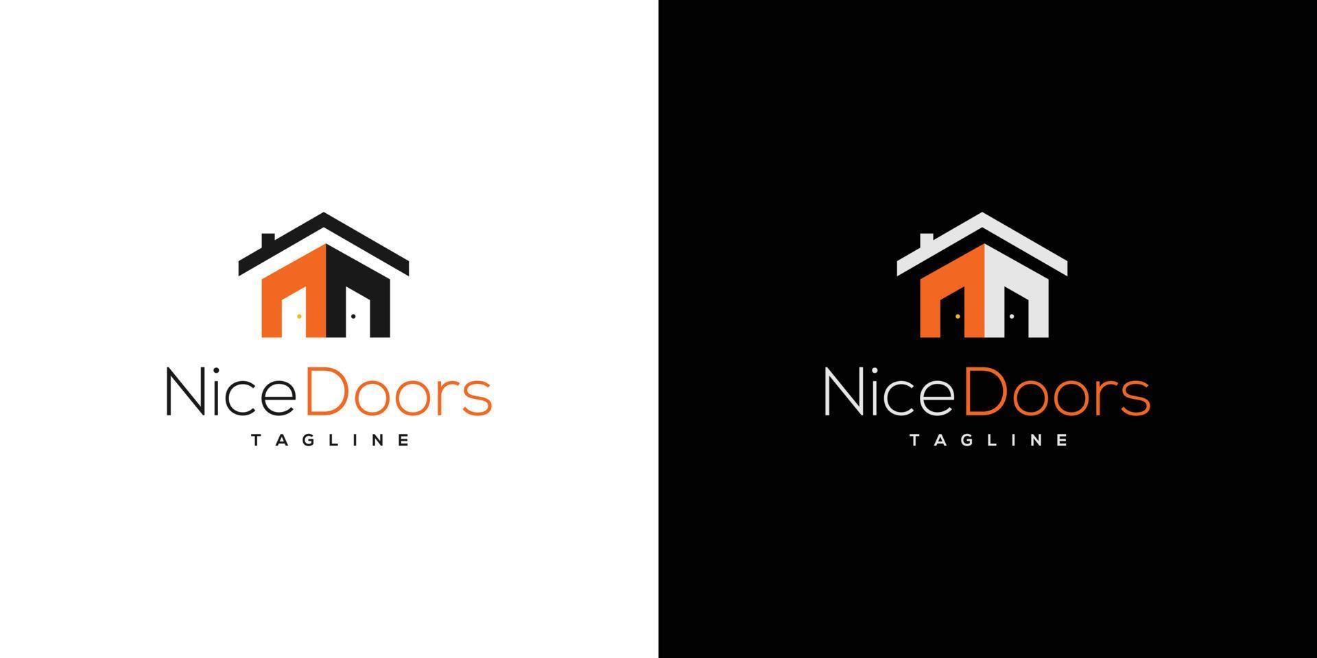 moderno e professionale porta azienda logo design 5 vettore