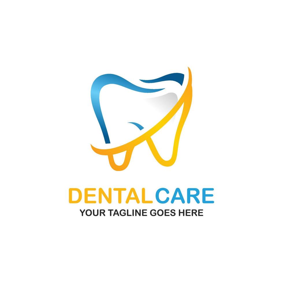 dentale cura logo design vettore illustrazione. dentale logo. ortodontico logo