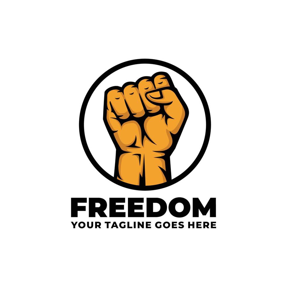 la libertà rivoluzione logo design vettore