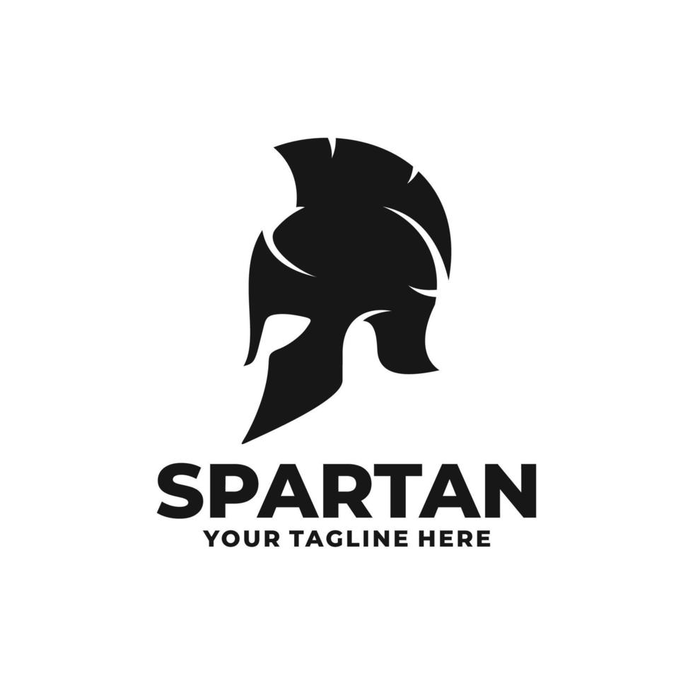 spartano logo design vettore. spartano casco logo vettore