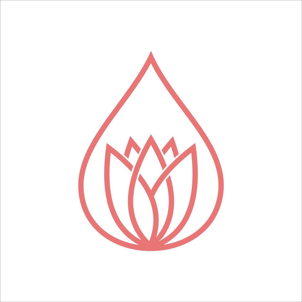 loto fiore logo. vettore design modello di loto icone schema stile per eco, bellezza, terme, yoga