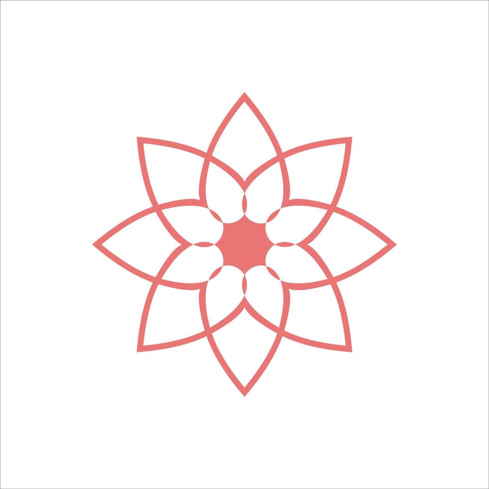 loto fiore logo. vettore design modello di loto icone schema stile per eco, bellezza, terme, yoga