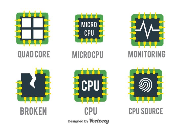 Set vettoriale Cpu