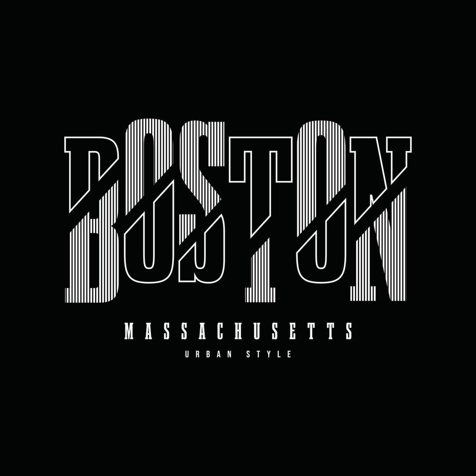 Boston t-shirt e design di abbigliamento vettore
