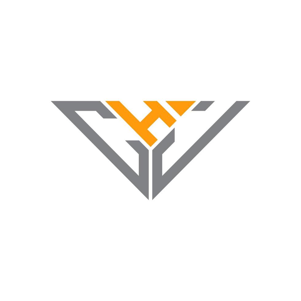 chj lettera logo creativo design con vettore grafico, chj semplice e moderno logo nel triangolo forma.