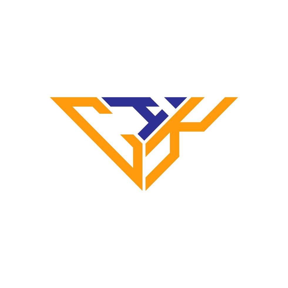 cik lettera logo creativo design con vettore grafico, cik semplice e moderno logo nel triangolo forma.