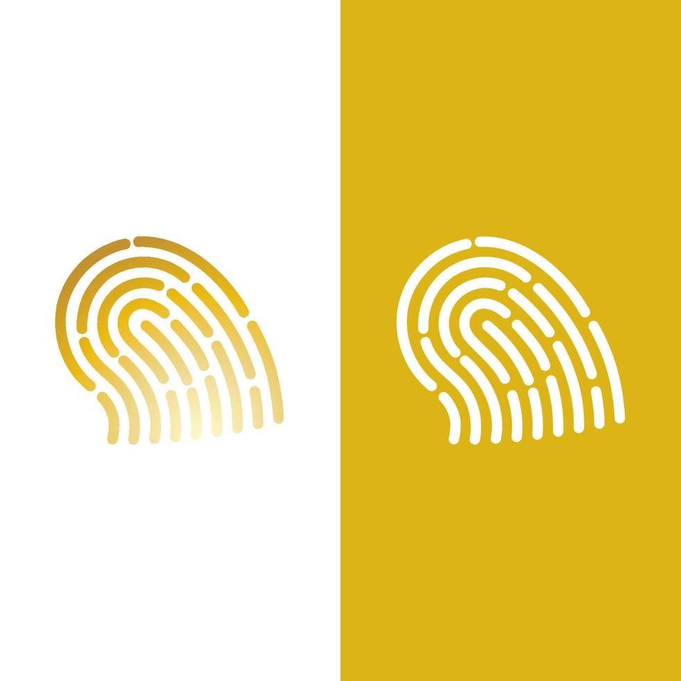 impronta digitale logo vettore illustrazione icona