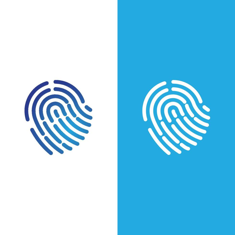 impronta digitale logo vettore illustrazione icona