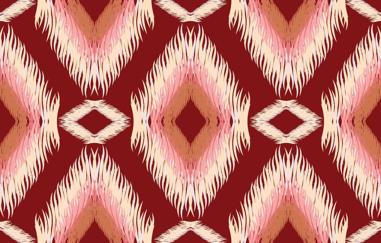 tessuto ikat modello senza cuciture geometrico etnico ricamo tradizionale style.design per sfondo, moquette, stuoia, sarong, abbigliamento, illustrazione vettoriale. vettore