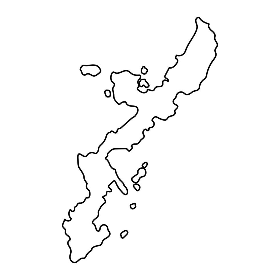 Okinawa isola carta geografica. vettore illustrazione