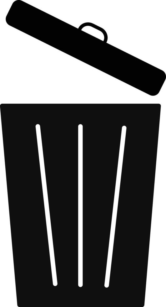 segno di spazzatura. simbolo del bidone. icona del cestino. icona del cestino. vettore