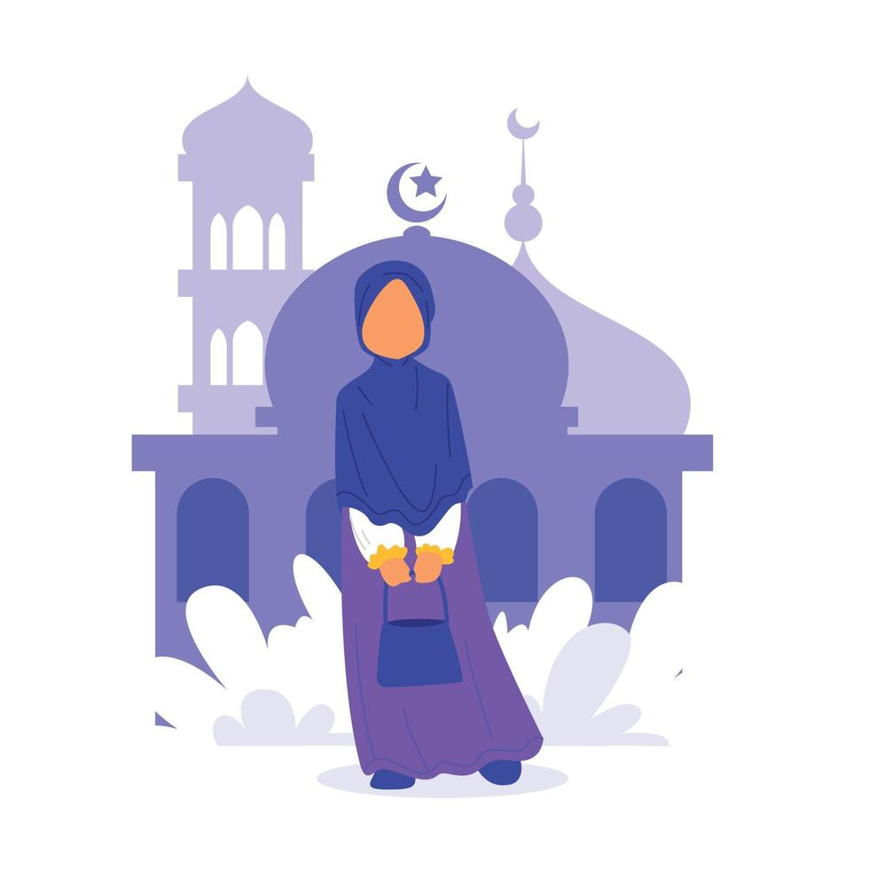 illustrazione di ramadhan mubarak vettore