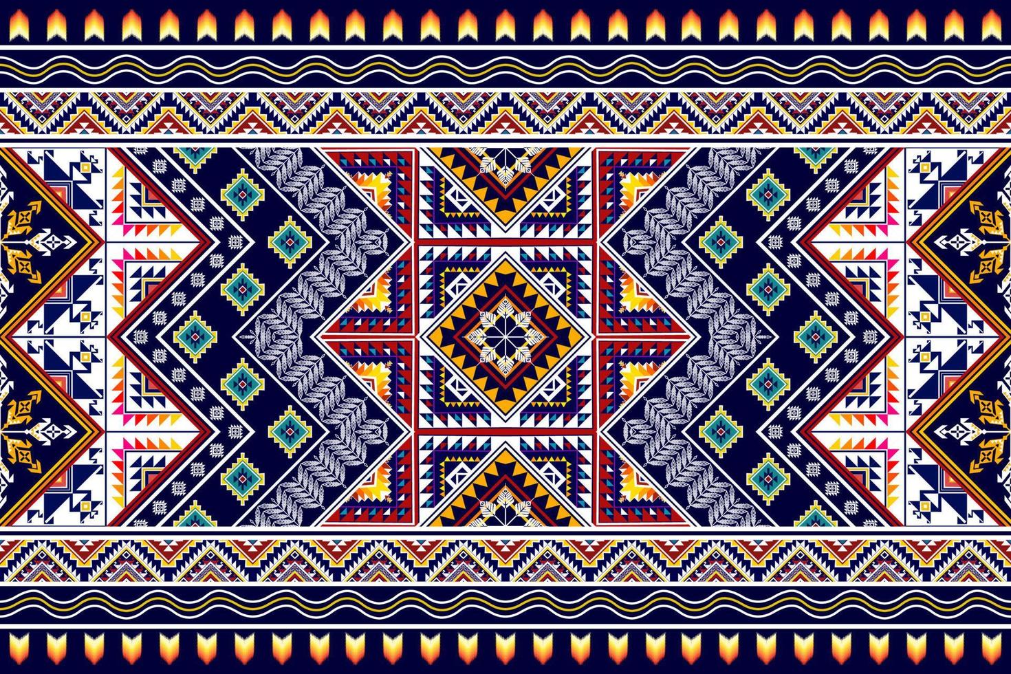 disegno geometrico astratto modello etnico. tappeto in tessuto azteco ornamenti mandala decorazioni tessili carta da parati. tribale boho nativo etnico turchia ricamo tradizionale sfondo vettoriale