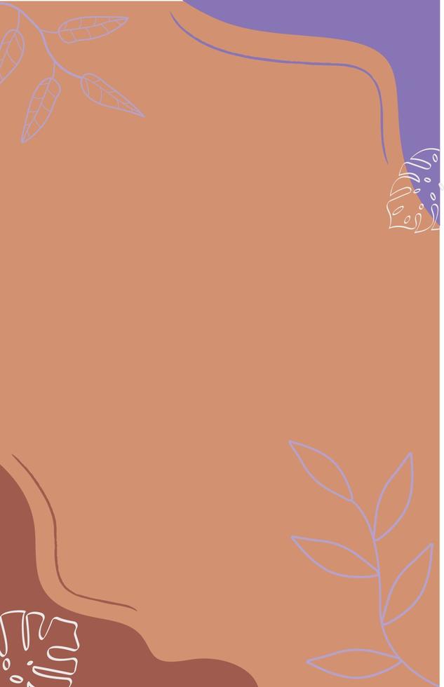 dipinge in stile boho. forme geometriche astratte dell'acquerello di equilibrio, piante, natura, sole, luna. design per copertina, social network, arredamento. colori alla moda. vettore