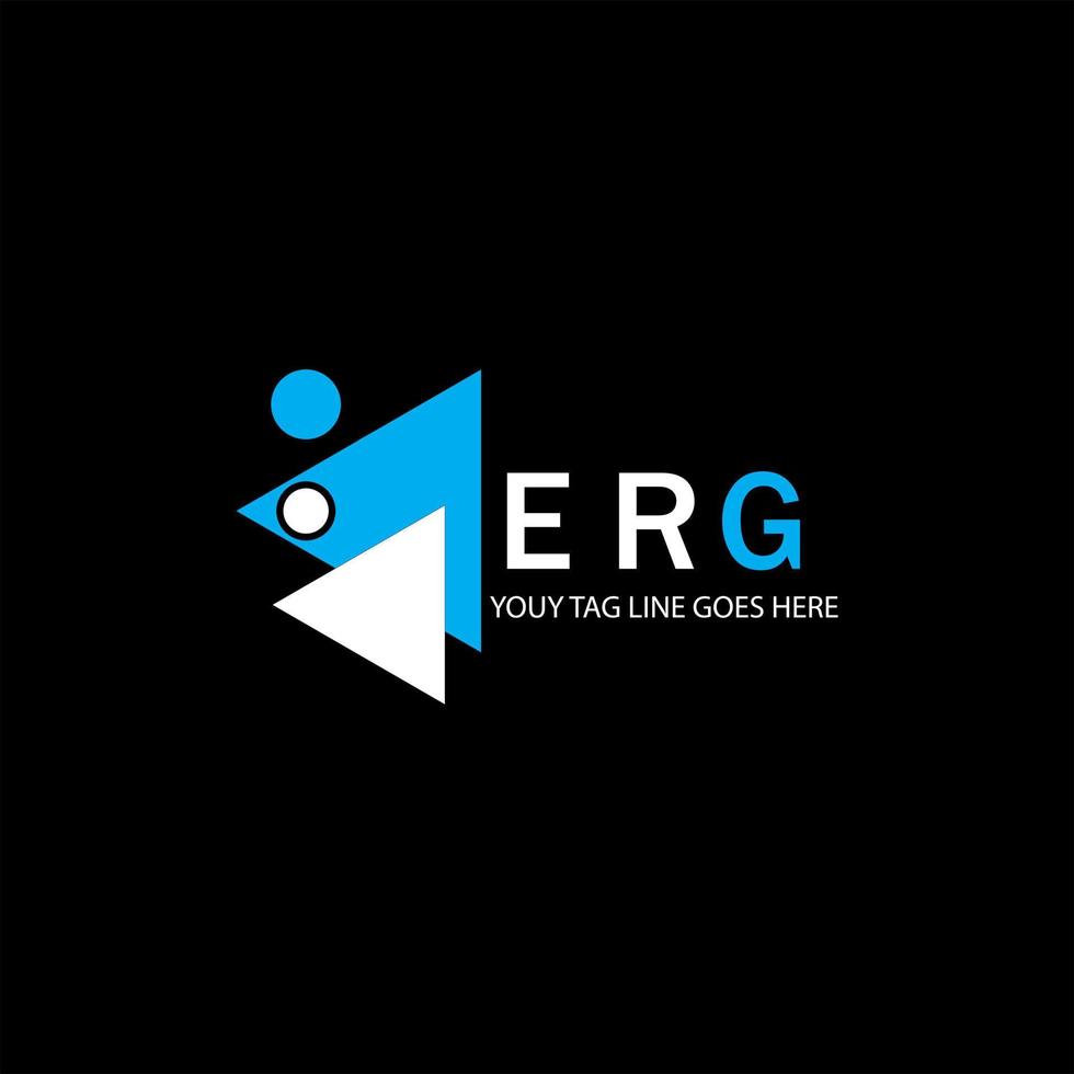 erg lettera logo design creativo con grafica vettoriale