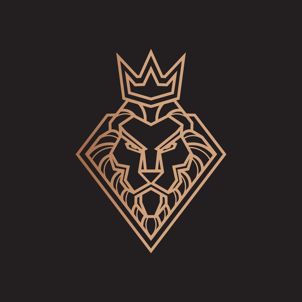 logo minimalista testa di leone. semplice disegno vettoriale animale.