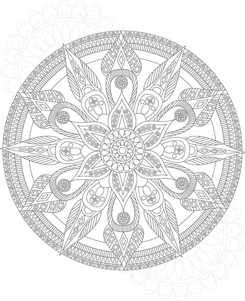 Mandala da colorare per adulti e bambini 8970426 Arte vettoriale a Vecteezy