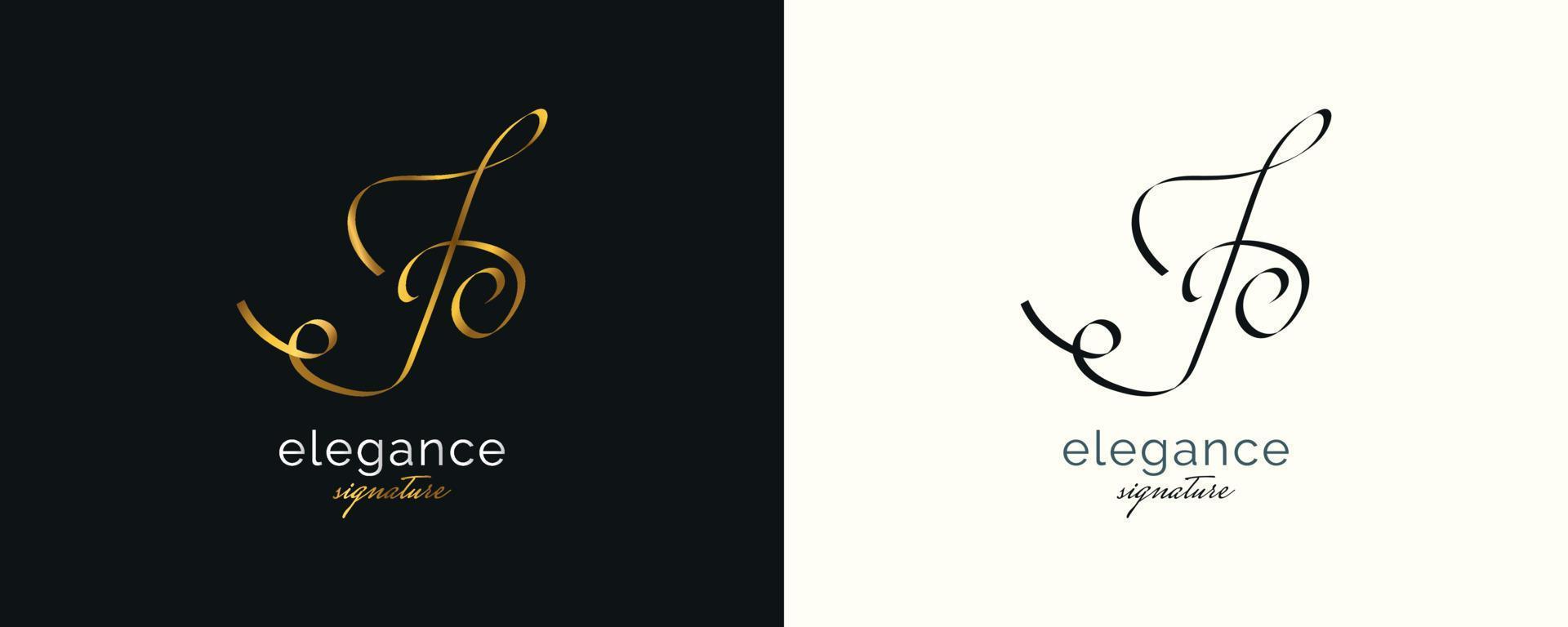 jo design del logo della firma iniziale con uno stile di scrittura elegante e minimalista. design del logo iniziale j e o per l'identità del marchio di matrimoni, moda, gioielli, boutique e business vettore