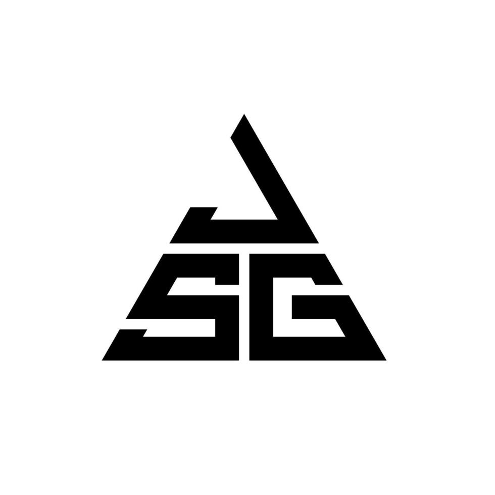 jsg triangolo logo design lettera con forma triangolare. monogramma di design del logo del triangolo jsg. modello di logo vettoriale triangolo jsg con colore rosso. jsg logo triangolare logo semplice, elegante e lussuoso.