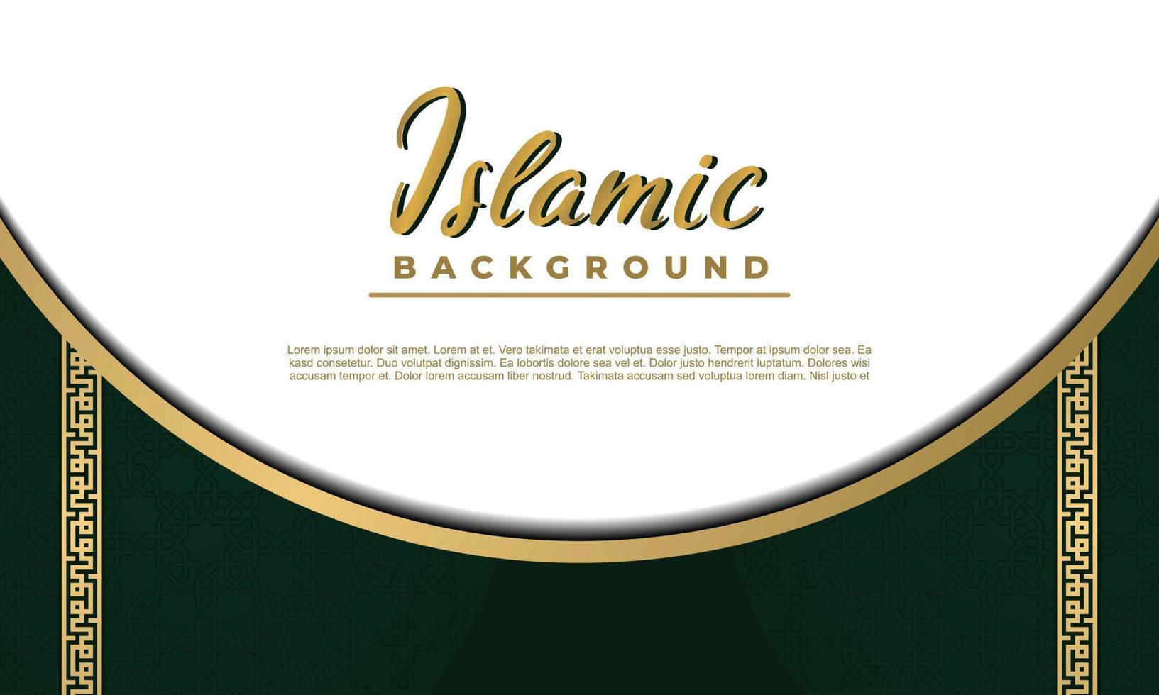 sfondo islamico ornamentale di lusso arabo elegante con ornamento decorativo motivo islamico vettore