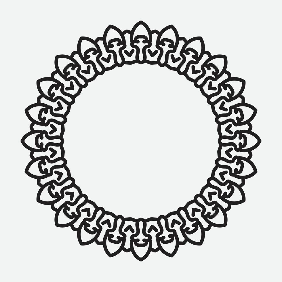 cornici decorative rotonde con sfondo chiaro. ideale per design di etichette vintage. vettore