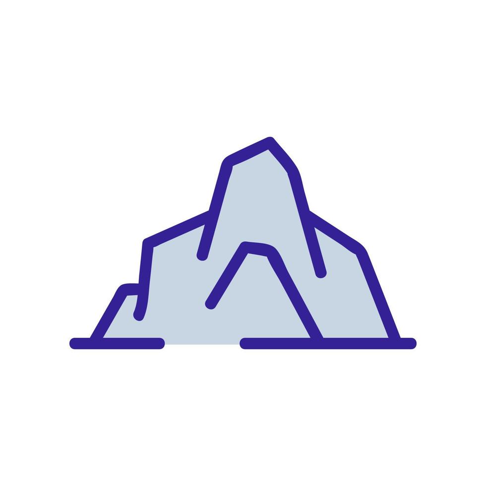 vettore icona catena montuosa. illustrazione del simbolo del contorno isolato