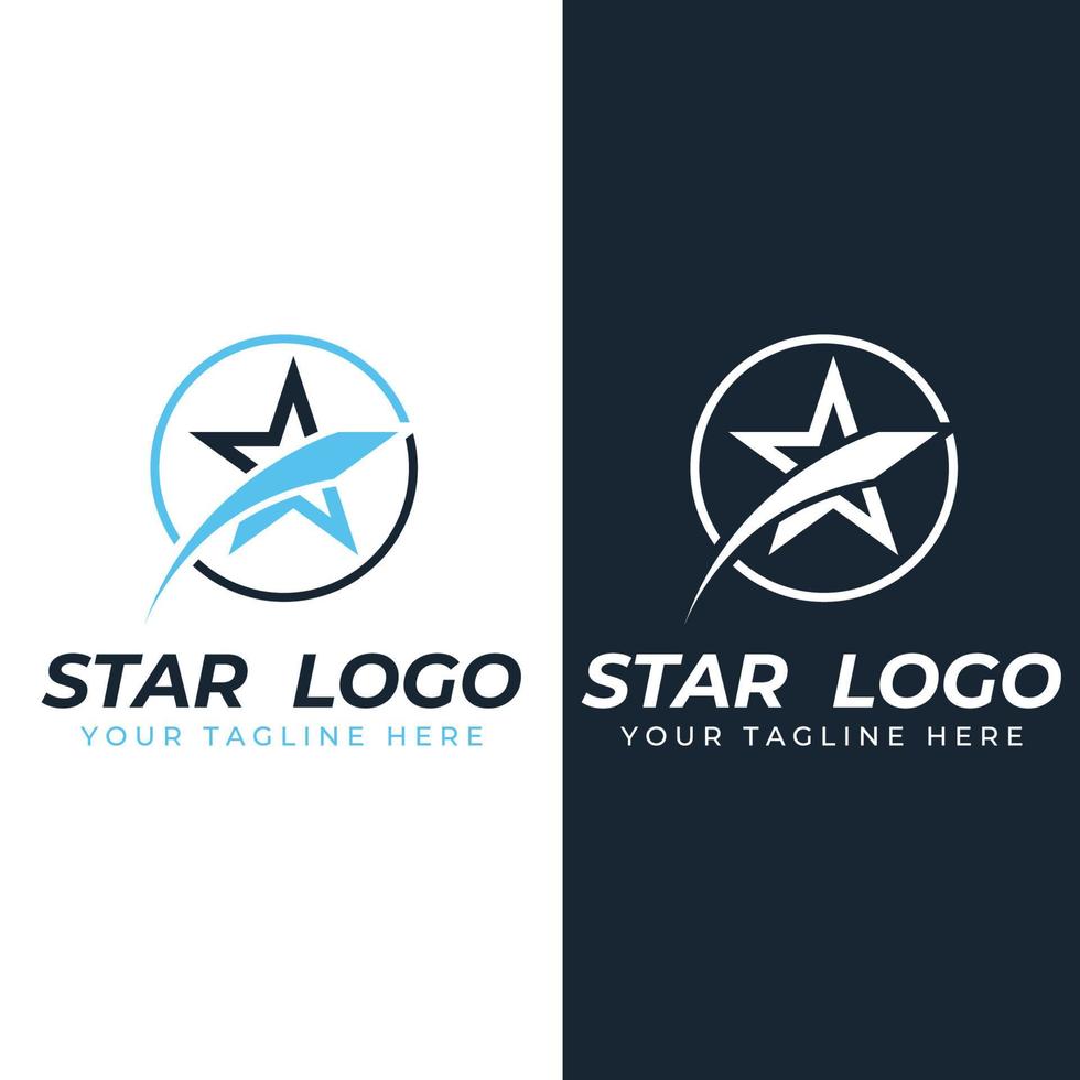 logo stella.logo stella per affari e società.con moderno concetto di illustrazione vettoriale. vettore