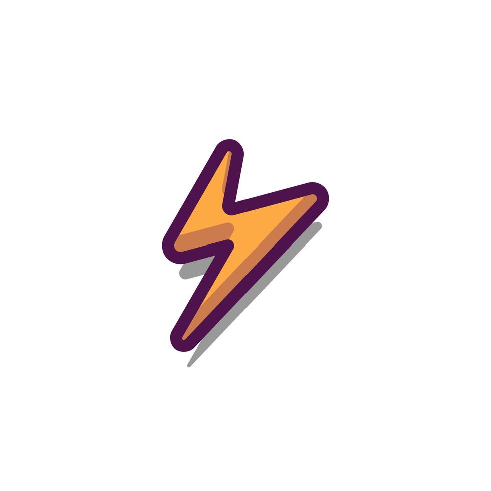 icona del fulmine. simbolo di energia elettrica. icona del fulmine per l'interfaccia di gioco. vettore