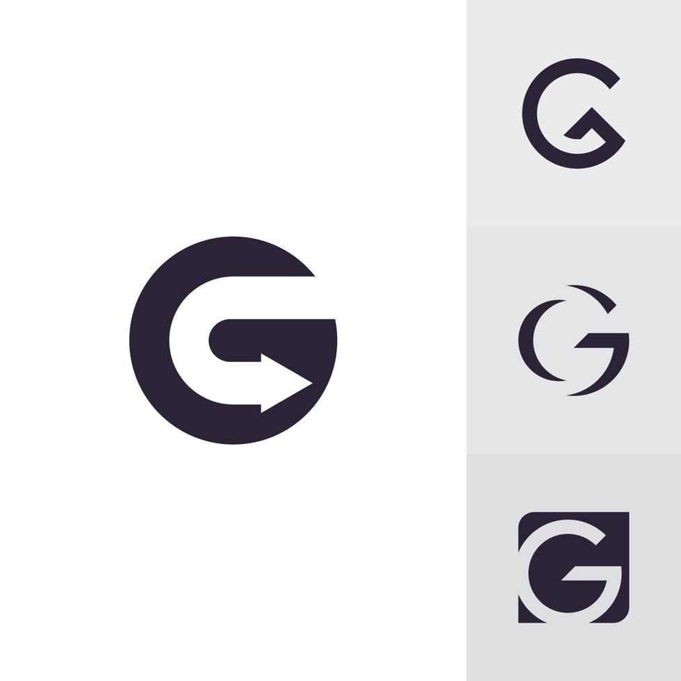 inizia g logo modello vettoriale, simbolo logo creativo vettore