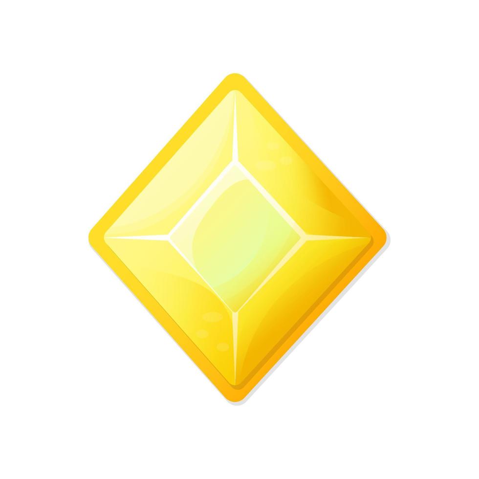 giallo cristallo per in stile cartone animato Giochi vettore