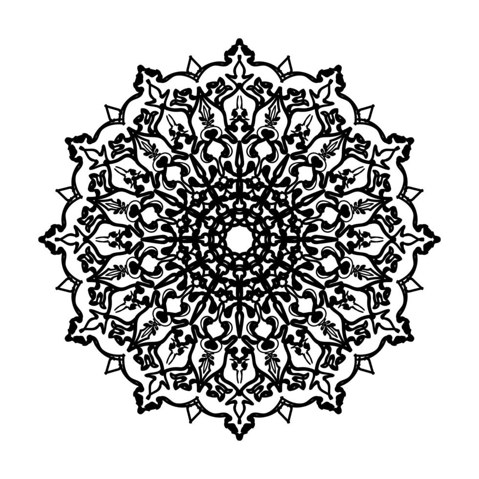 cornice disegnata a mano con mandala. decorazione in ornamenti etnici orientali doodle. vettore