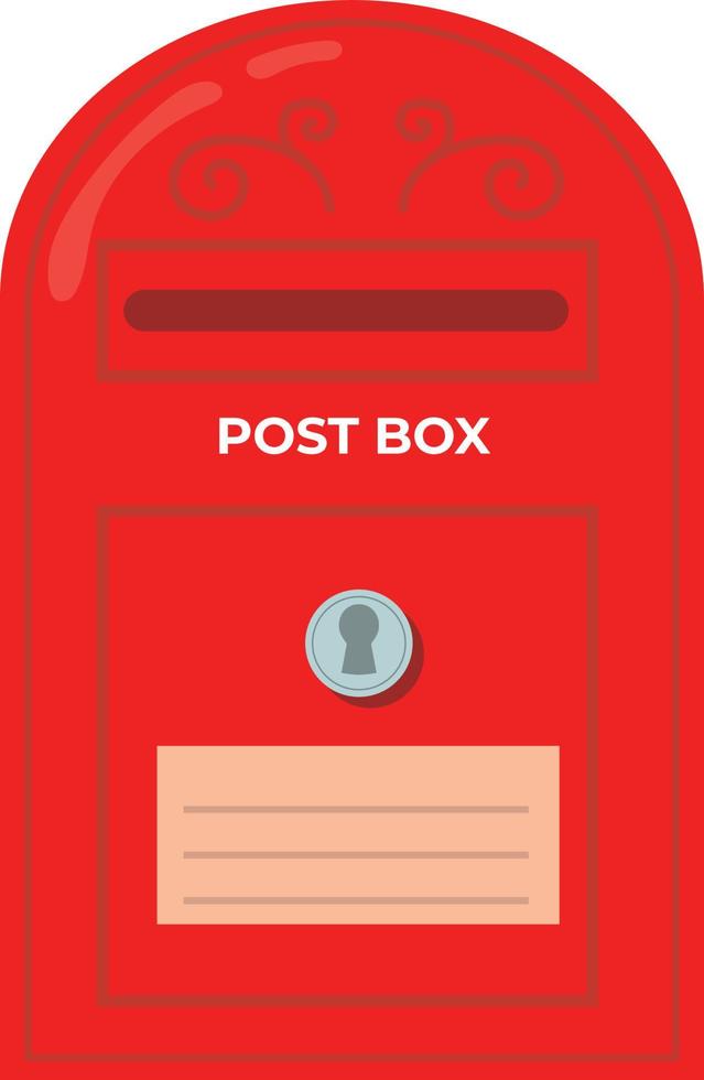 tradizionale vecchio inviare scatola vettore disegno, Vintage ▾ rosso posta inviare scatola illustrazione,