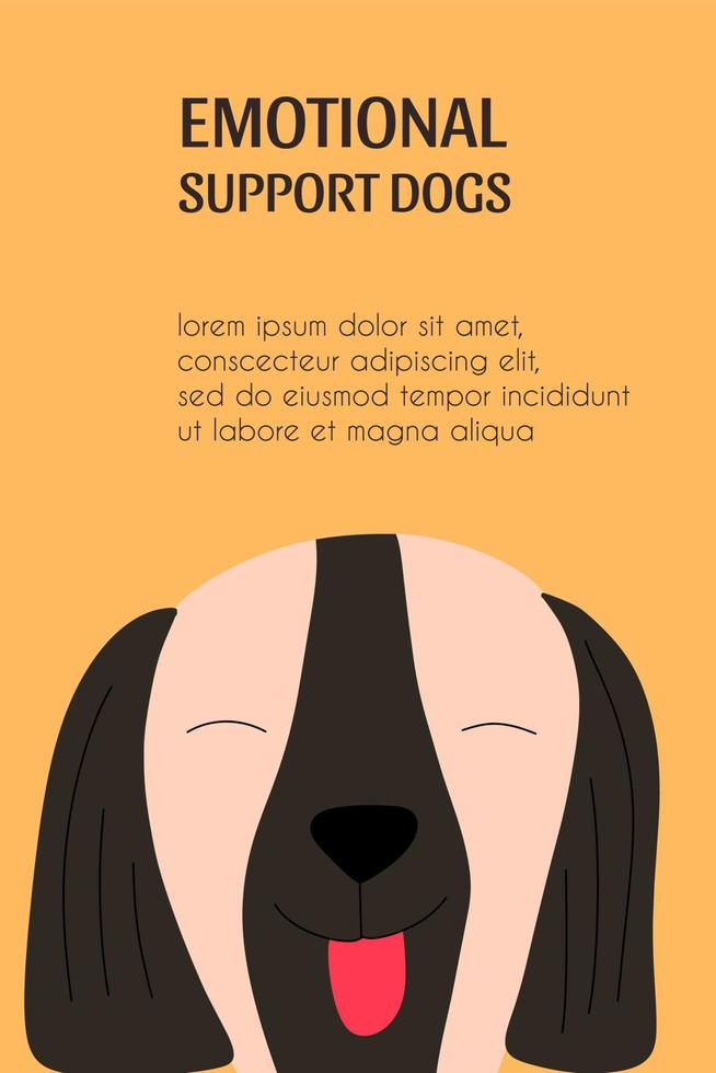 modello con un' cane per un' veterinario clinica, un emotivo supporto servizio animale. vettore illustrazione nel un' piatto stile.