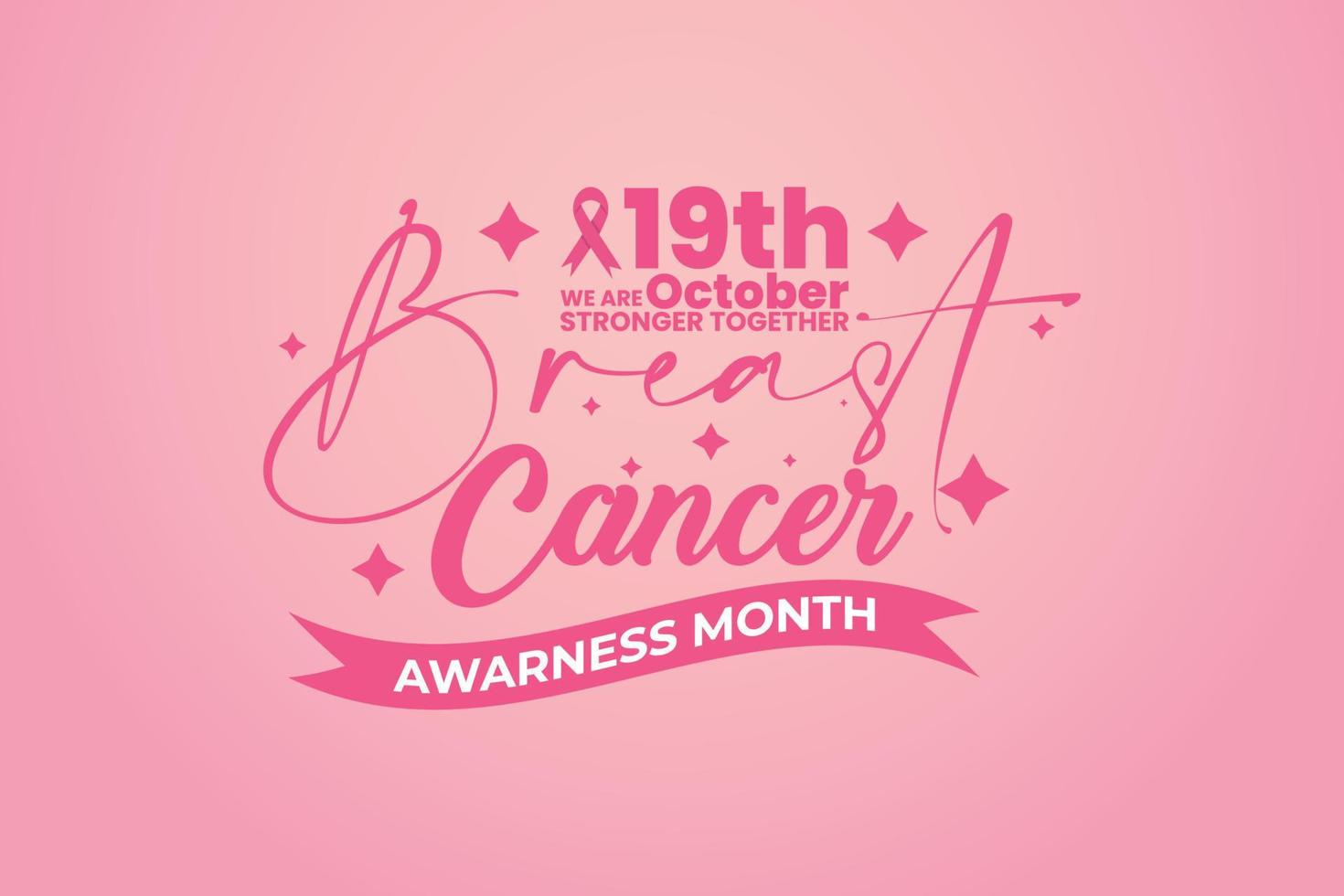 internazionale giorno contro Seno cancro consapevolezza mese sfondo vettore