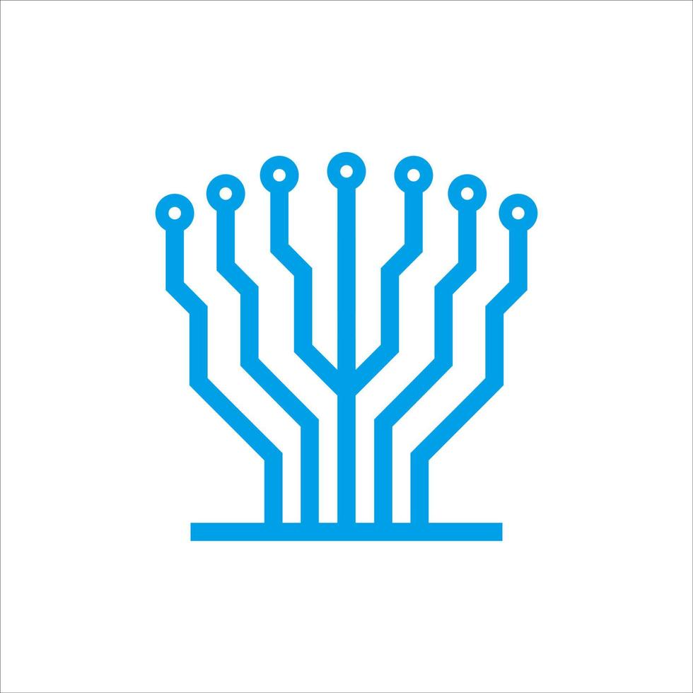 circuito albero Tech logo modello design. innovativo digitale tecnologia concetto attività commerciale icona. vettore illustrazione.