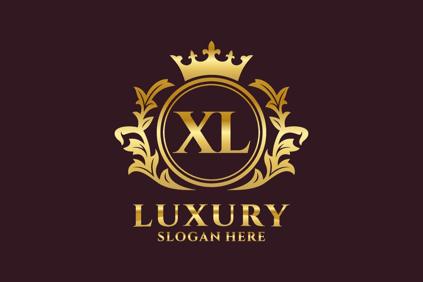 iniziale xl lettera reale lusso logo modello nel vettore arte per lussuoso il branding progetti e altro vettore illustrazione.