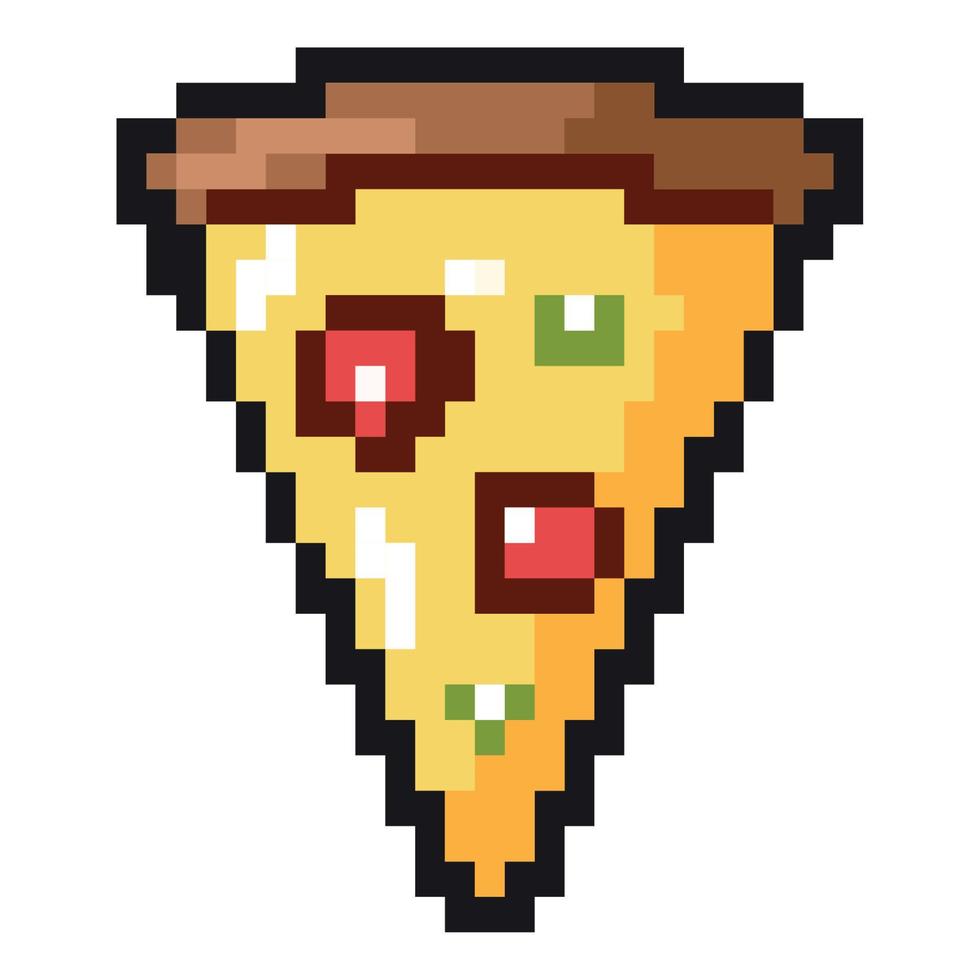 Pizza pixel arte vettore