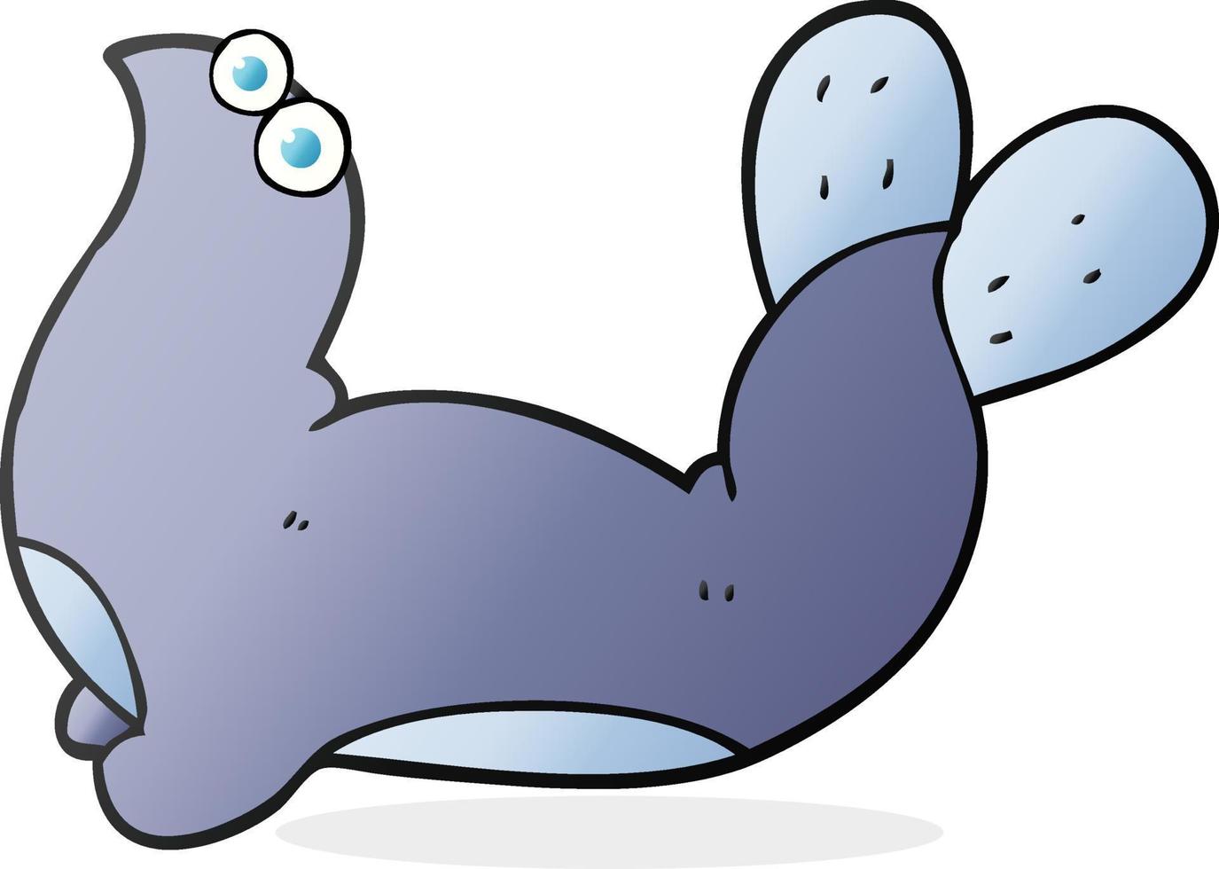 a mano libera disegnato cartone animato foca vettore