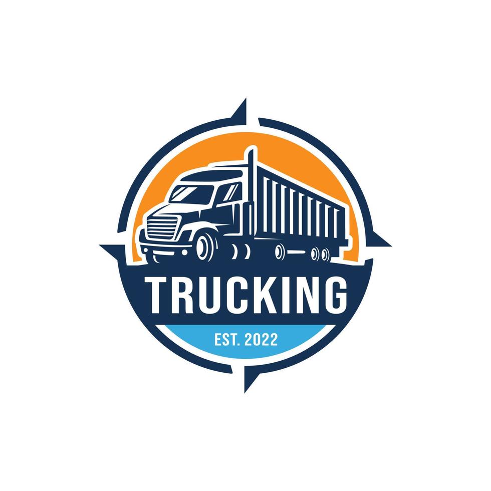 vettore di progettazione del logo del camion. logo di consegna del camion