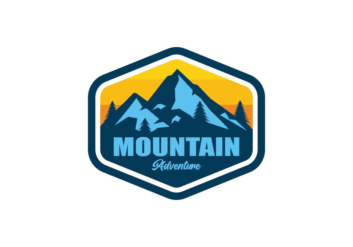 montagna avventura logo design vettore illustrazione